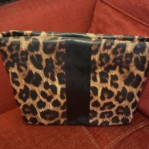 ULTA BEAUTY TEXTURED ANIMAL PRINT COSMETIC BAG.